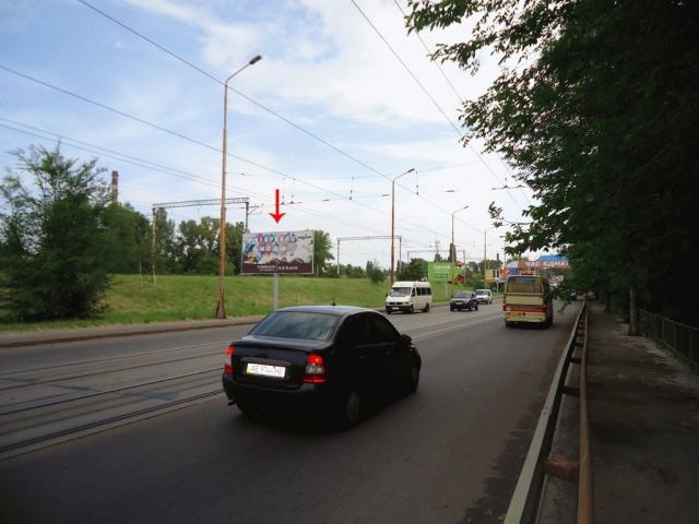 Щит 6x3,  пр.Мануйлівський, в'їзд на Амурський міст, з центру