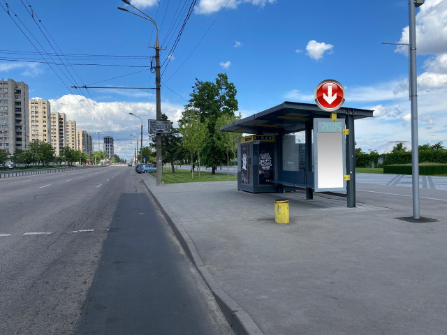 Зупинка 0.8x1.6,  Вул.Набережна Перемоги, навпроти буд.58, навпроти ВАРУС