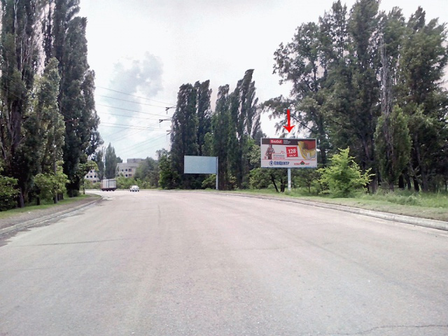 Щит 6x3,  Гребля, біля Дніпродзержинської ГЕС, в'їзд, у центр