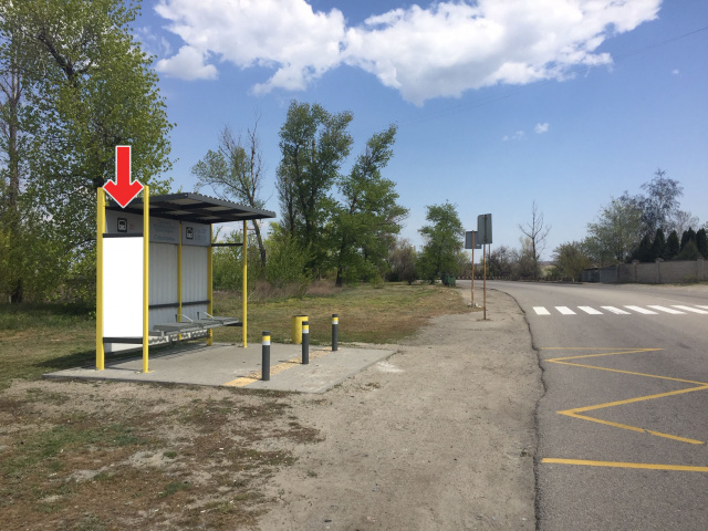 Зупинка 0.65x1.4,  Вул.Окська, навпроти буд.12В