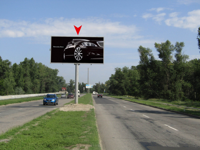 Щит 6x3,  Усть-Самарський міст. Напрямок до вул.Малиновського