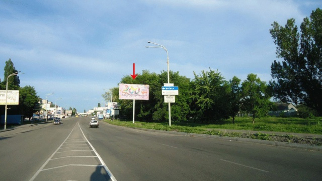 Щит 6x3,  вул.Дніпровська, навпроти буд. 113, в центр