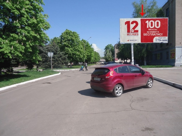 Щит 6x3,  пр.Шахтобудівників, 13, біля супермаркету "КАПІ", в центр