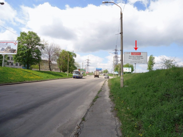 Щит 6x3,  вул.Січеславський шлях, з'їзд з Баглейського мосту, в центр