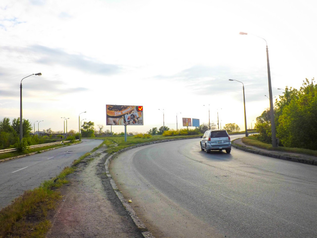 Щит 6x3,  Кайдацький міст – пр.Свободи, розподілювач(в'їзд на Лівий берег )