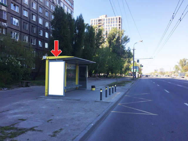 Зупинка 0.98x1.98,  Вул.Набережна Перемоги, біля буд.78