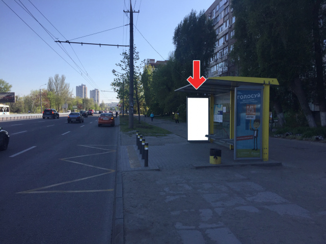 Зупинка 0.98x1.98,  Вул.Набережна Перемоги, біля буд.78
