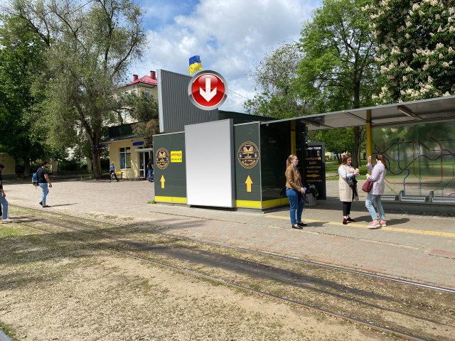 Зупинка 1.99x2.67,  Пл.Соборна, біля буд.14Г, лікарня Мечникова