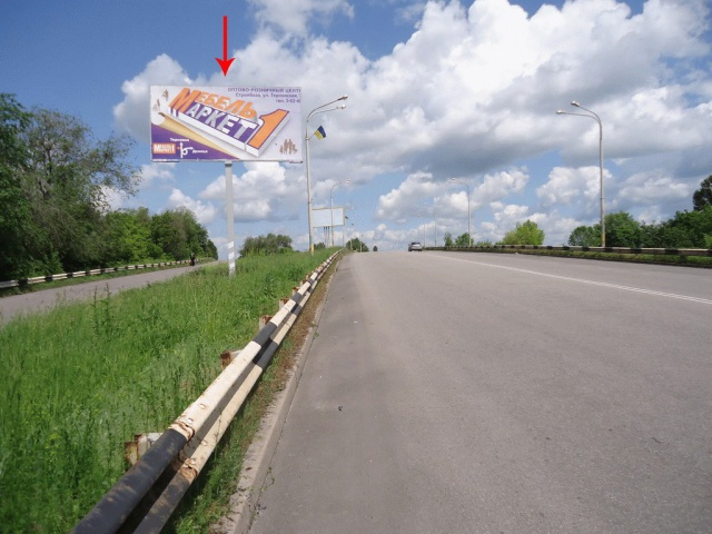 Щит 6x3,  вул.Дніпровська Виїзд на Донецьк, віадук, з центру